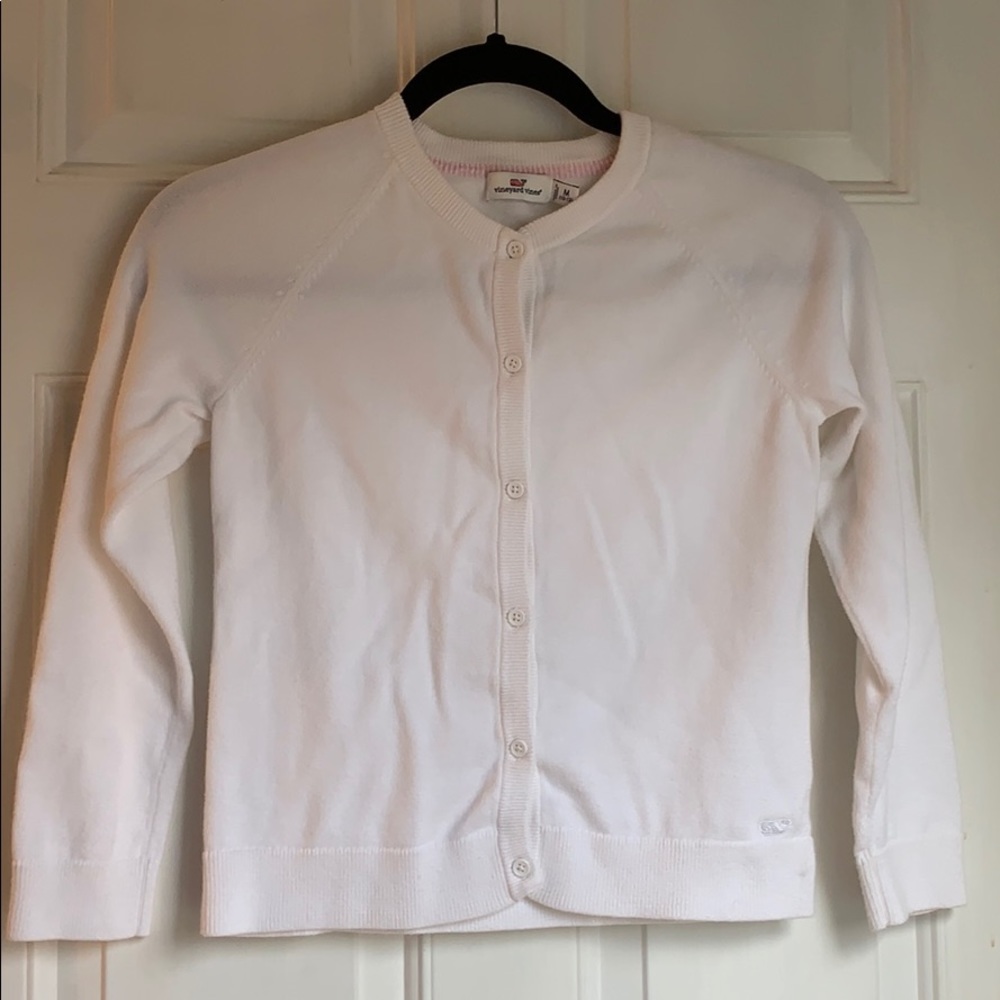 Vineyard Vines white cardigan sweater size M